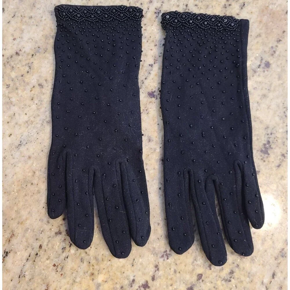New? Vintage One Size Black Nylon Stretch Formal 8